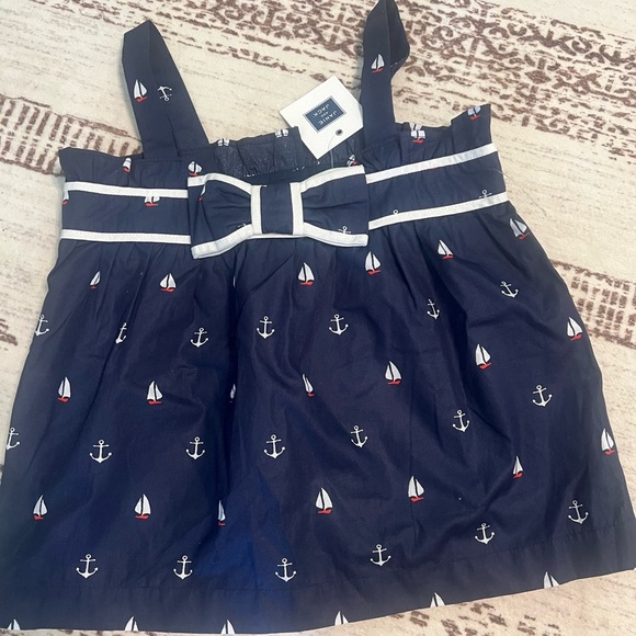 Janie and Jack Other - NWT Janie and Jack girl navy sailboat and anchor printed bow tank top size 6